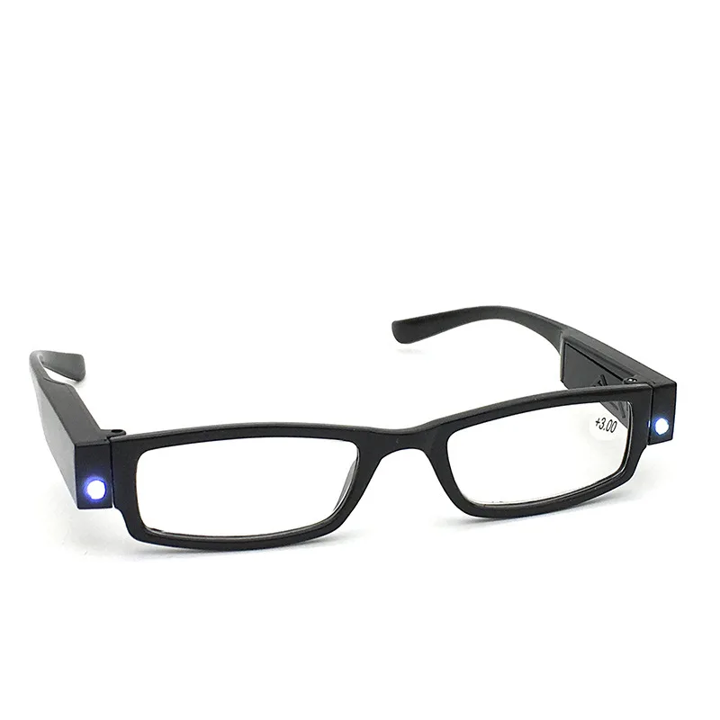 2021 LED with Light Reading Glasses for Women and Man Fashion Glasses Full Frame Reading Glasses +1.0 +1.5 +2.0 To +4.0