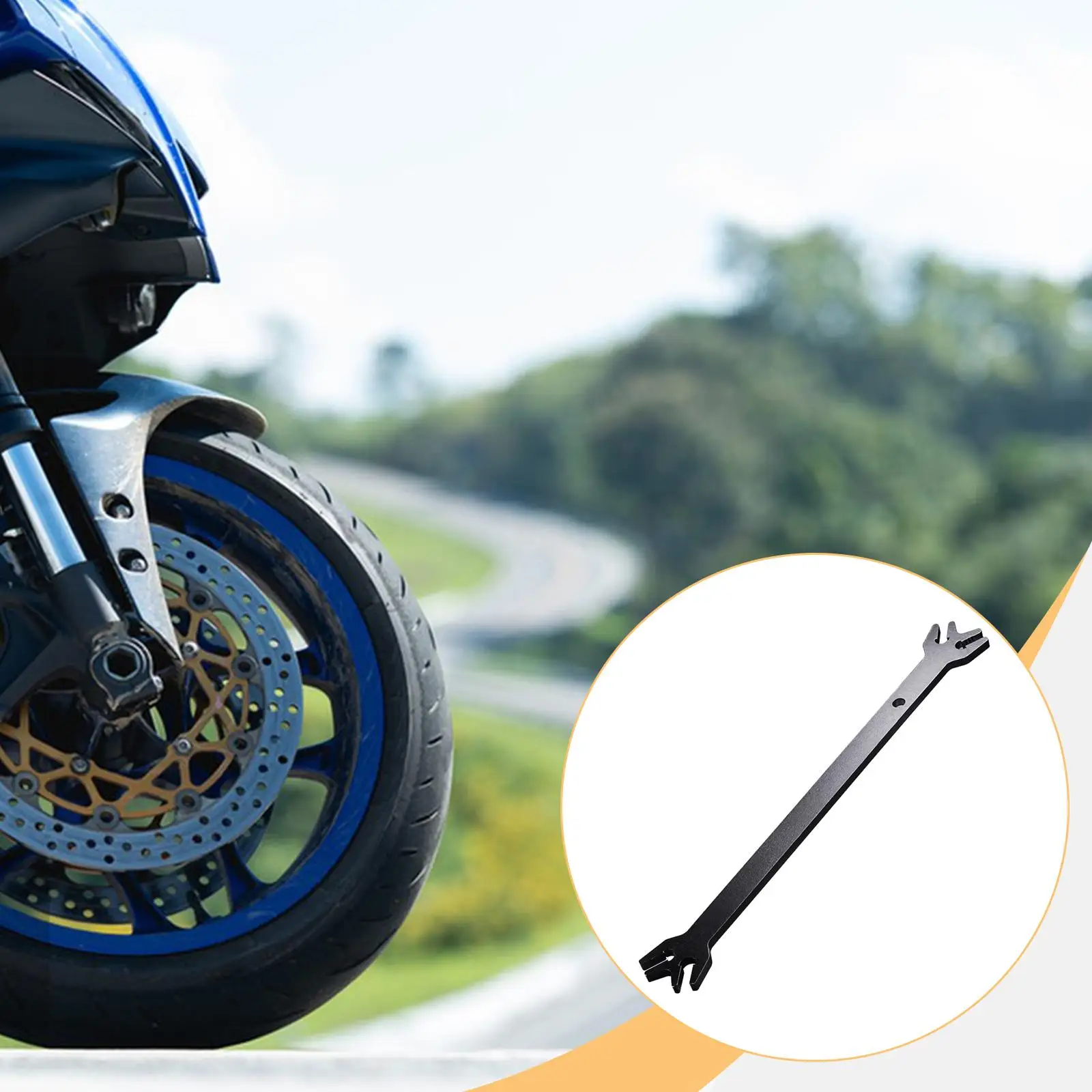 

Motorcycle Tensioner Anti Slip High Strength Lightweight Manual Tool, Accessories, Professional Spoke Spanner