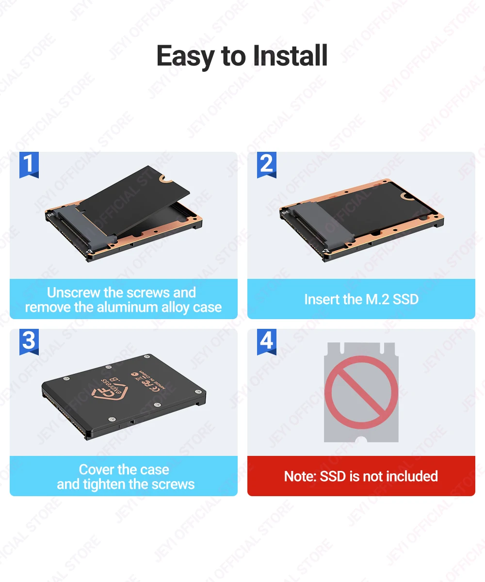 JEYI 2230 M.2 NVMe SSD auf CFE Typ-B-Adapter aus reinem Kupfer, Erweiterungsspeicher CFexpress-Karte für NIKON Z6/Z7/Z8/Z9/D6, CANON R3/R5C – Detail 9