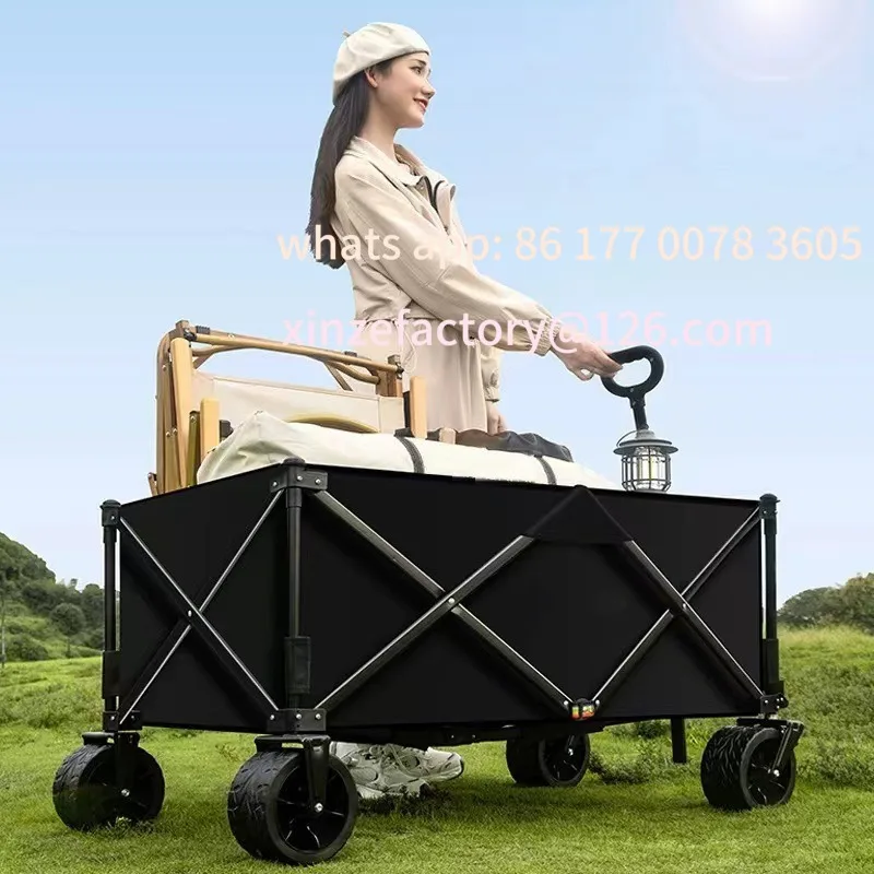 

Customizable outdoor camper oversized collapsible camping trolley portable picnic trolley trolley