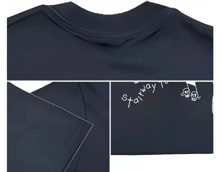New Men Number Nine SS05 Night crawler Led Zeppe T Shirts T-Shirt Hip Hop Skateboard Street Cotton T-Shirts Tee Top US size F01