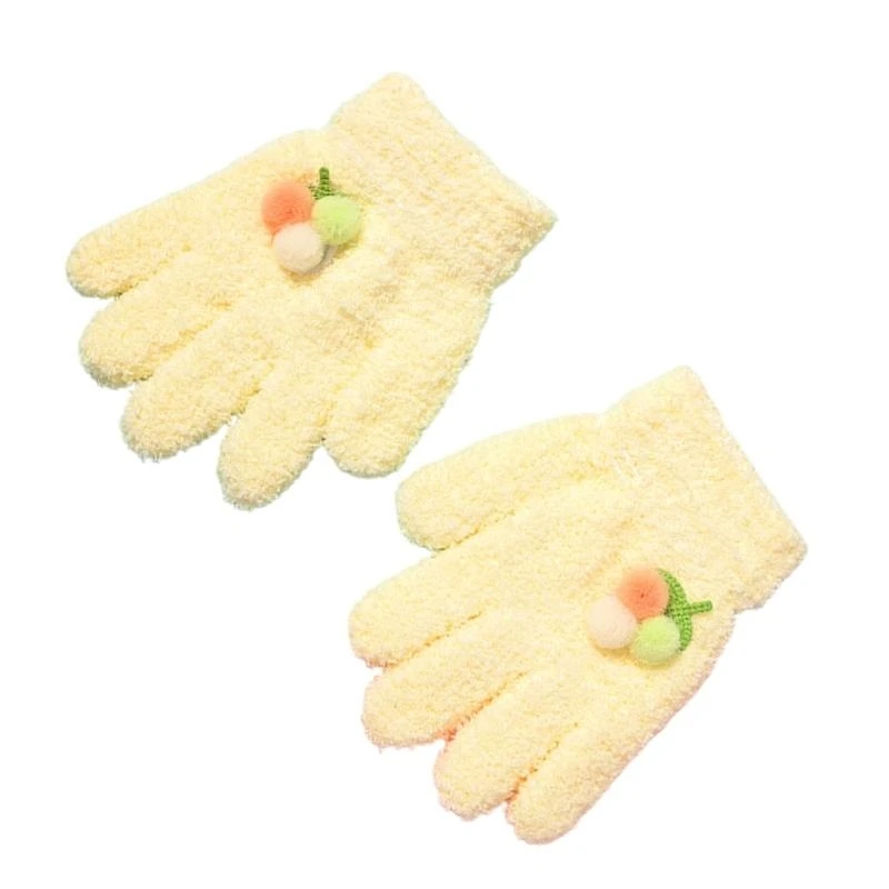 

Baby Mittens Crochet Knitted Full Finger Winter Warm Gloves Cartoon Thick Mitten G2TD