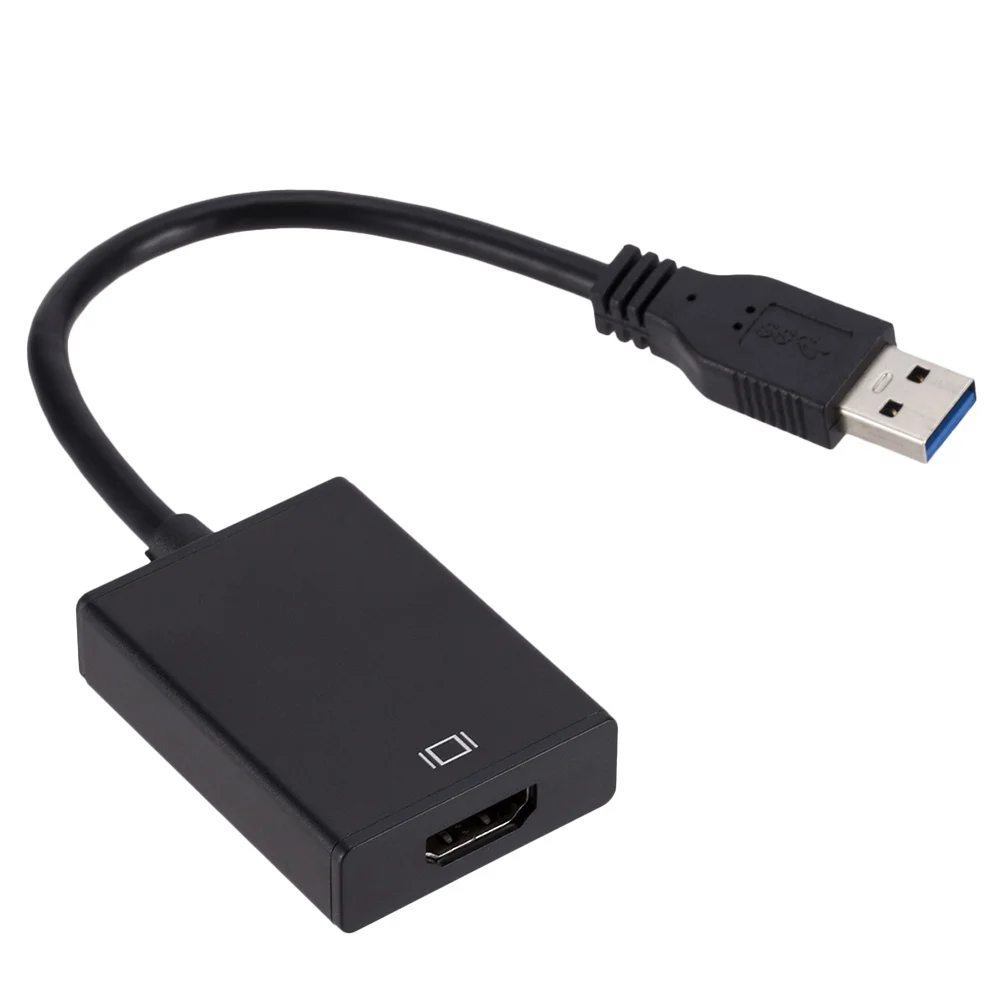 

USB 3.0 to Video Adapter Cable Black 1080p Converter for Laptop Pc Projector Hdtv Support Multi-Screen Audio Video Output
