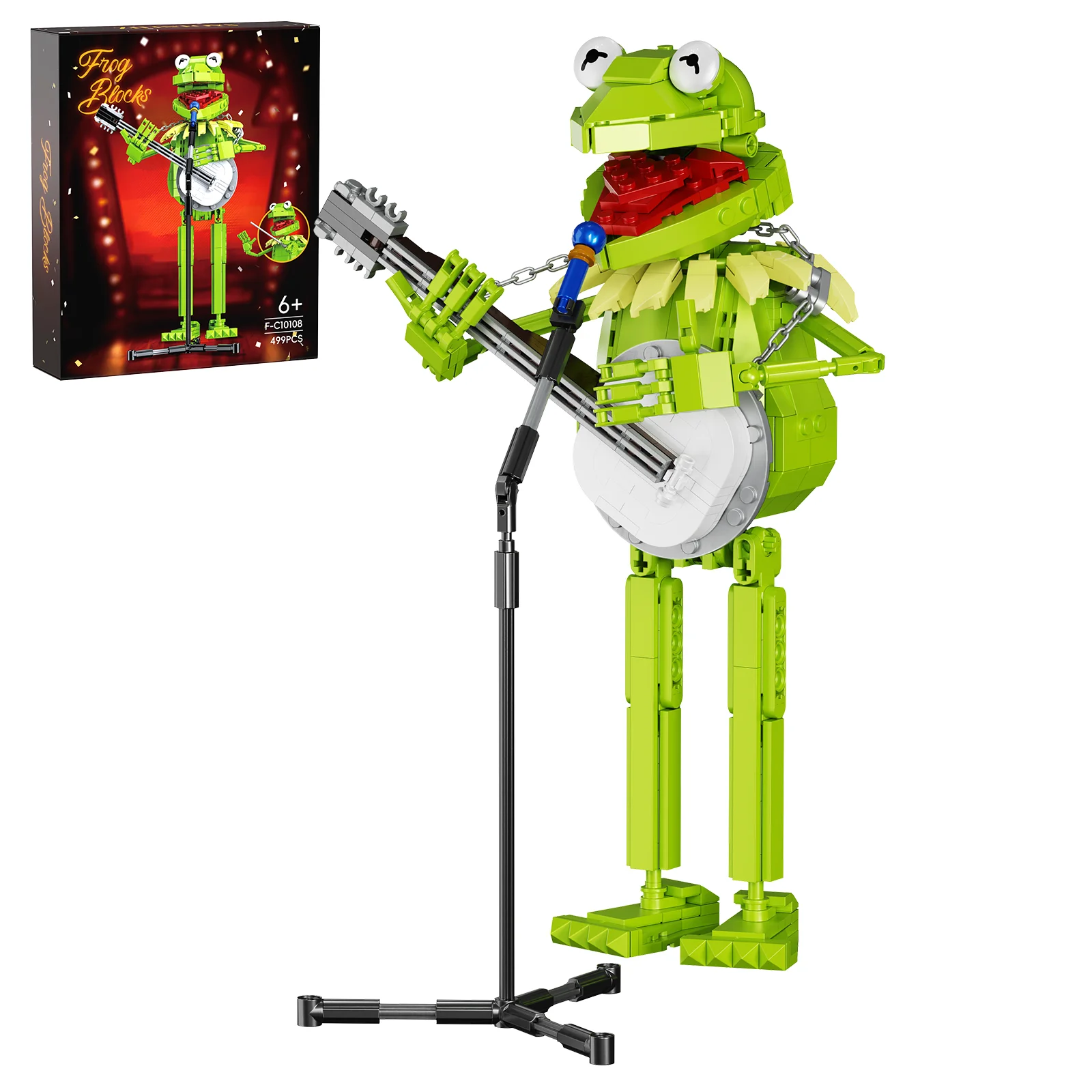 Big Frog Muppet Show Building Block Set Cartoon Doll Funny Stage Scene Action Figure Model Bricks Gifts for Kids Adults