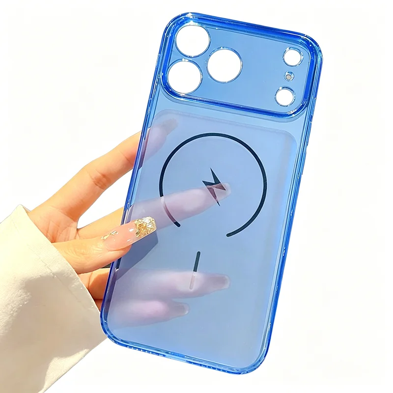

for MagSafe Magnetic Translucent Phone Case for iPhone Air 17e 17 16 15 14 Plus 13 12 Mini 11 Pro Max XR X SE 2 3 7 8 Back Cover