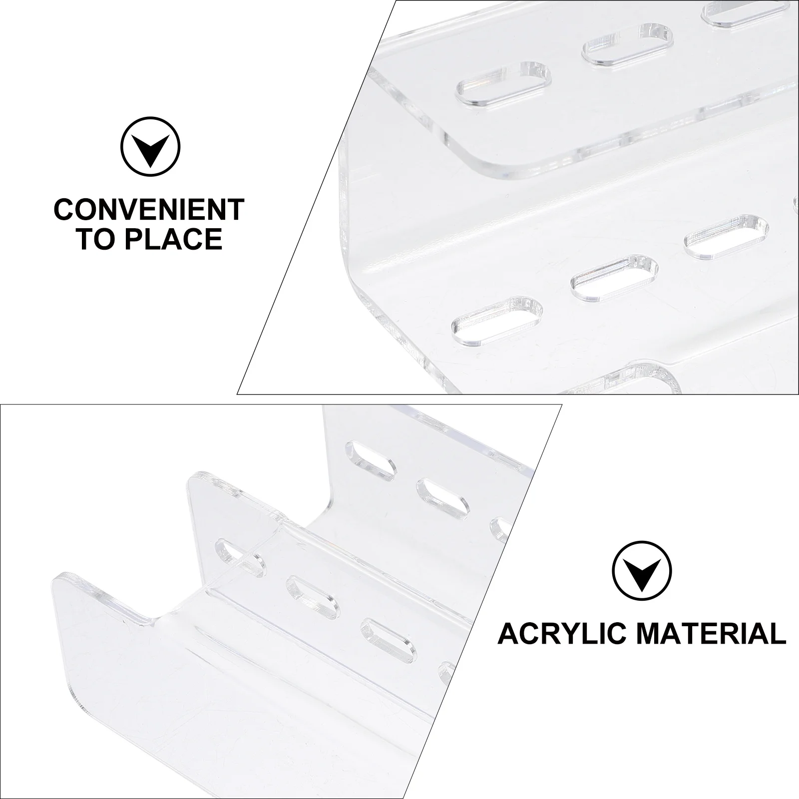 1 個のアクリル製ディスプレイスタンド、まつげピンセット用、頑丈な収納ラック、サロンや家庭での使用に最適、お手入れが簡単なオーガナイザー