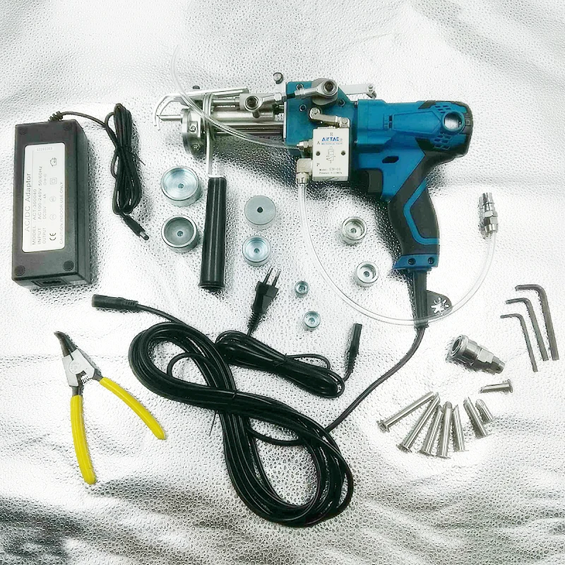 Pneumatic Rug Tufting  ​Electric Rug Tufting Machine Cut Pile & Loop Pile Both Uses Pile Height 25-60mm Adjustable 100-240V