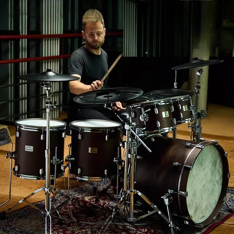 Electronic drum professional playing electric drum