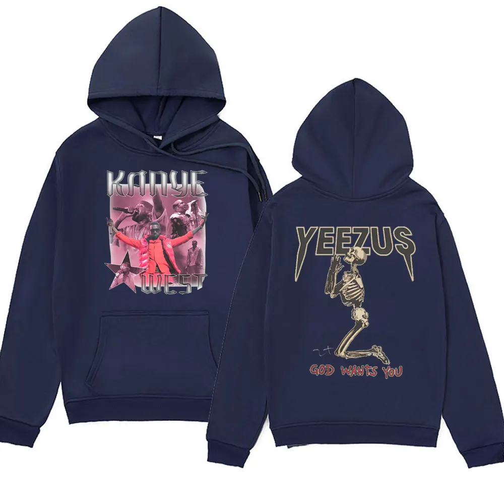 Hot Sale Rapper Kanye West Yeezus Vintage Hoodies Men Women Clothes Hip Hop Style Sweatshirts Oversized Streetwear Hoodie Tops