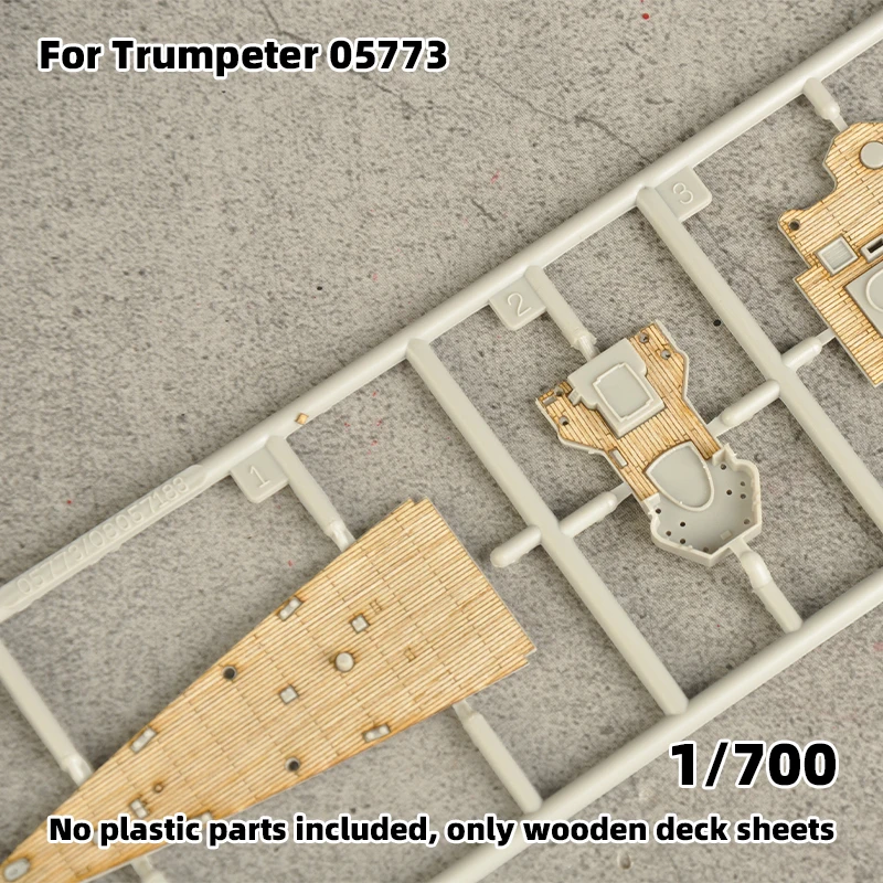 Modell-Upgrade-Teile: Lasergeschnittene Holzdeckplatte mit selbstklebender Ankerkette für TRUMPETER 05316 05773 Battleship 1/700 1/350 – Detail 6