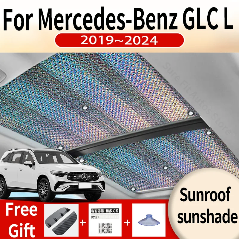 For Mercedes-Benz GLC L 2019~2024 2020 2021 Car Sunroof Sunshade Panoramic Windshield Sunshade Anti-ultraviolet Auto Accessories