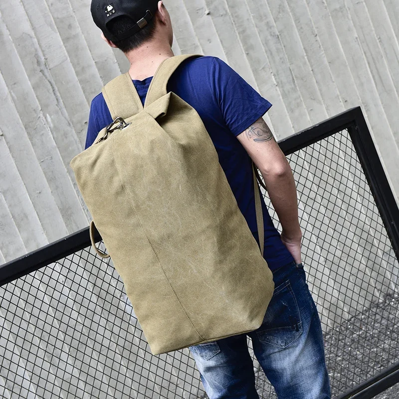 Large Capacity Rucksack Man Travel Bag Mountaineering Backpacks Male Luggage Canvas Bucket Shoulder Bags for Boys Men 가방 mochila