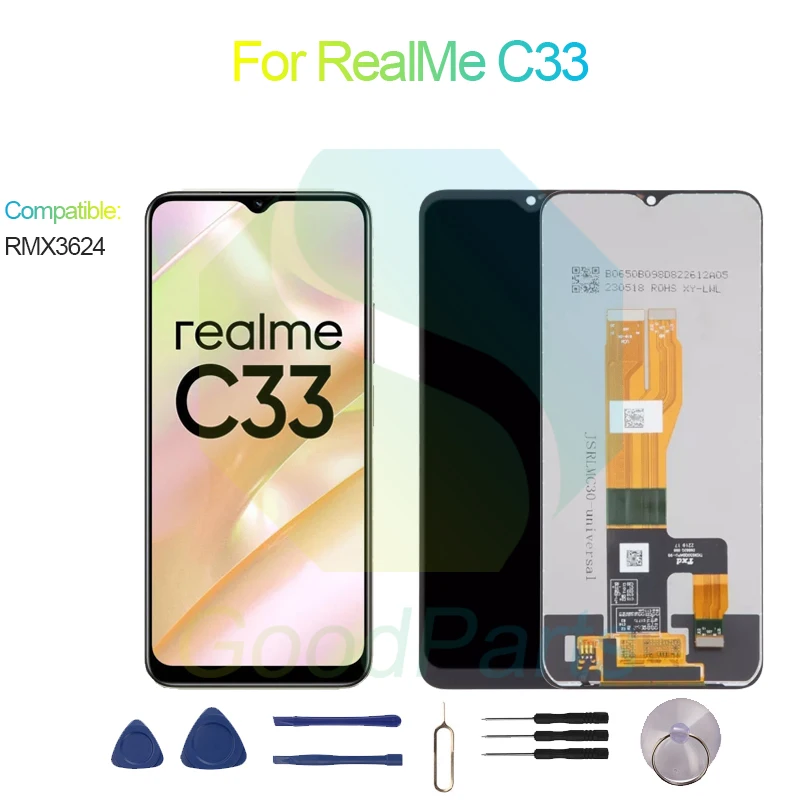 

For RealMe C33 LCD Display Screen 6.5" RMX3624 C33 Touch Digitizer Assembly Replacement