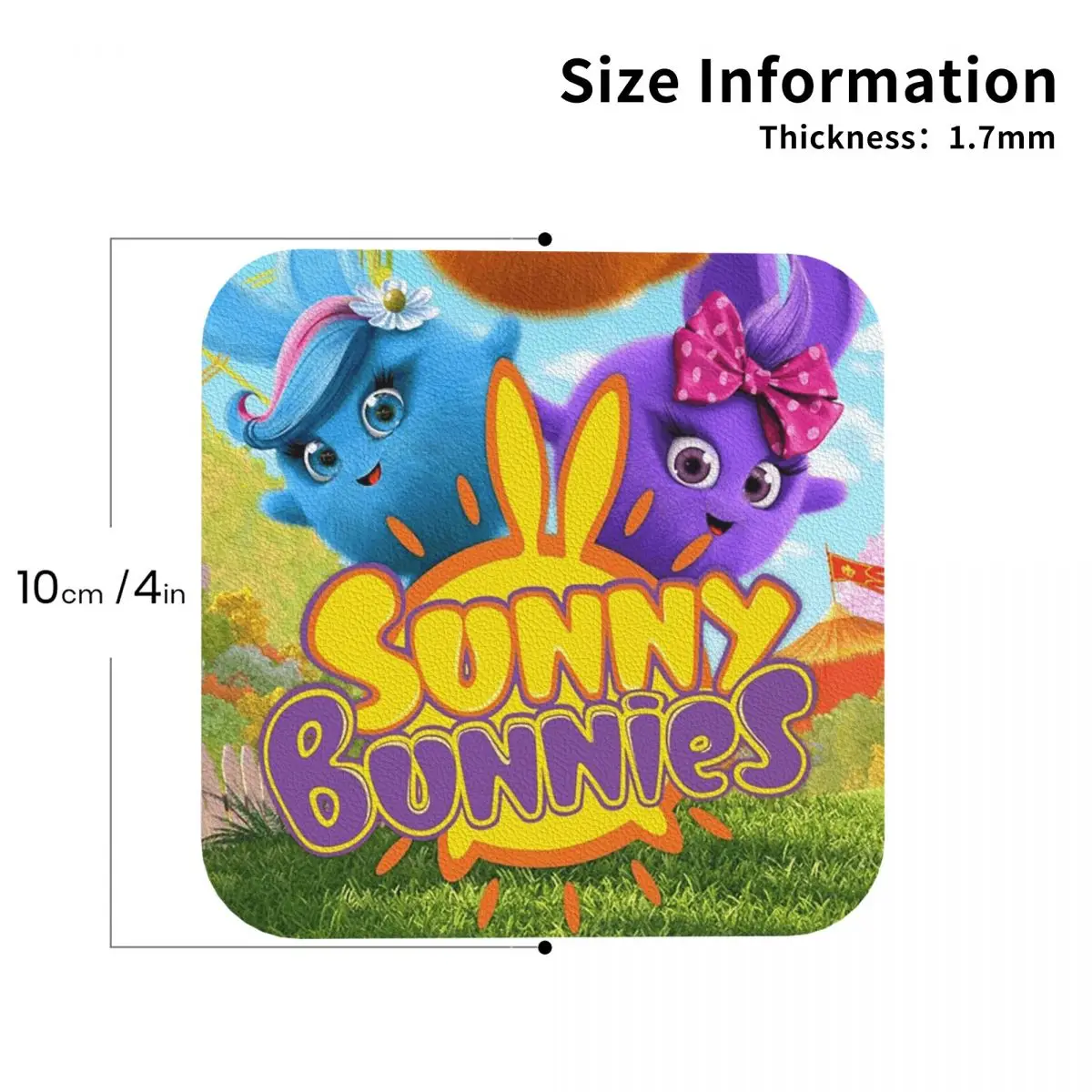 صني الأرانب أنيمي الكرتون الوقايات المفارش الجلدية عدم الانزلاق العزل القهوة الحصير للمنزل المطبخ الطعام منصات مجموعة من 4