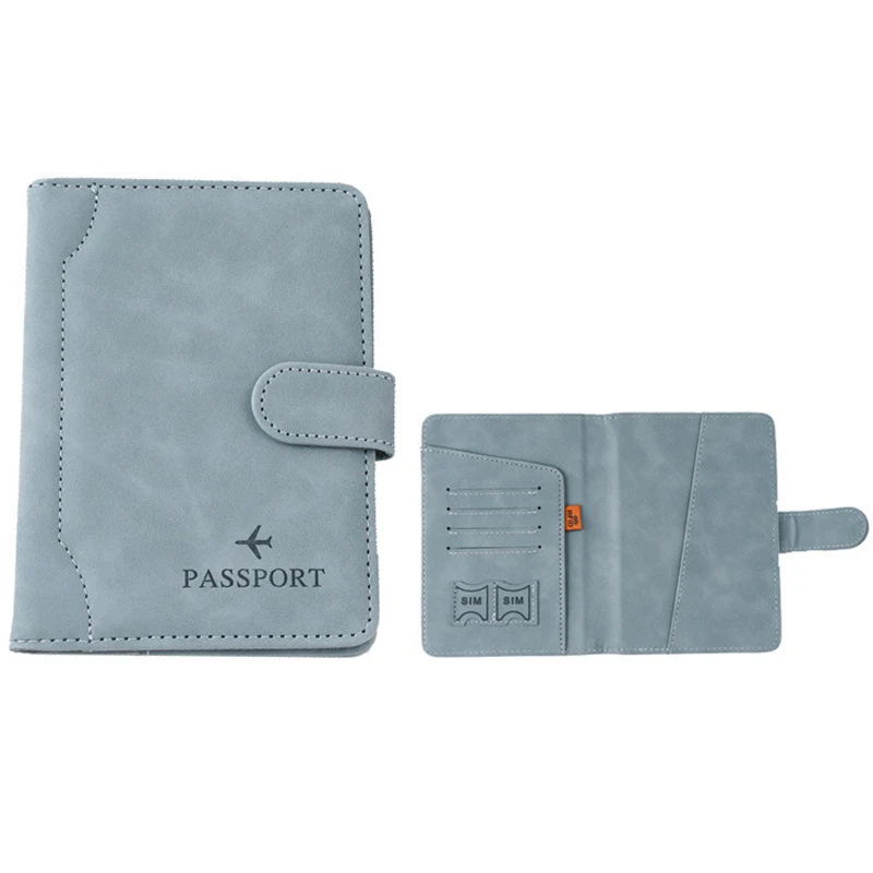 

Women Men RFID Vintage Business Passport Covers Holder Multi-Function ID Bank Card PU Leather Wallet Case Travel Accessories