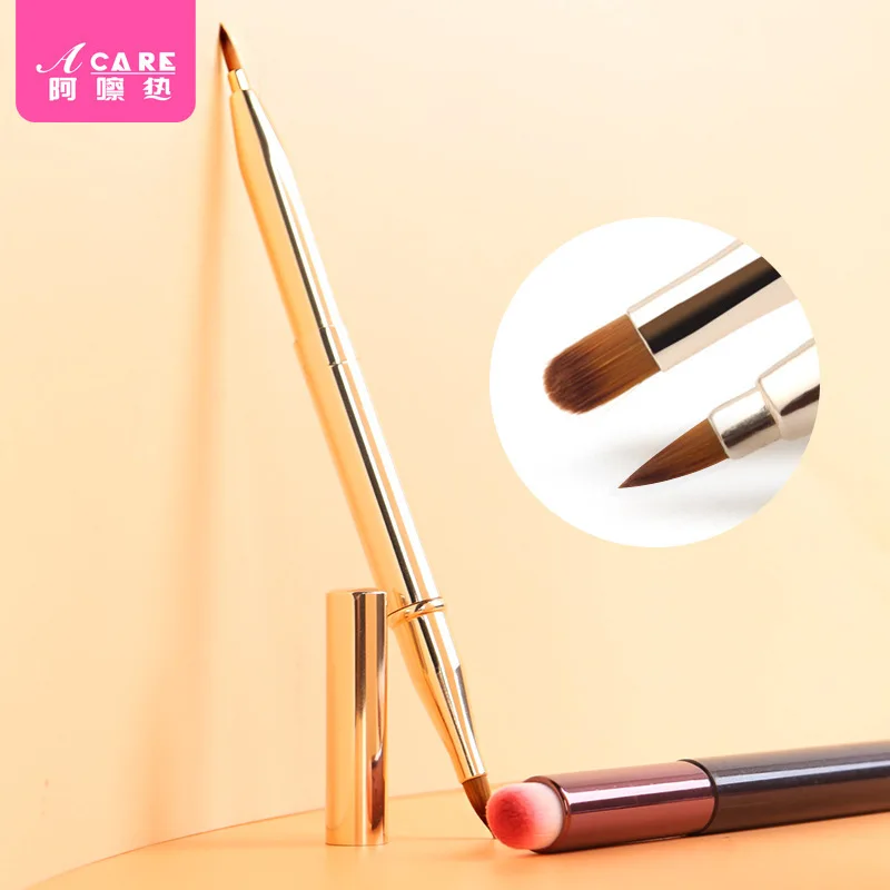 Brosse à lèvres D1-round tête rouge à lèvres brosse pinceau de maquillage pour les lèvres fille pinceau à taches pour les lèvres pinceau de beauté pour débutant