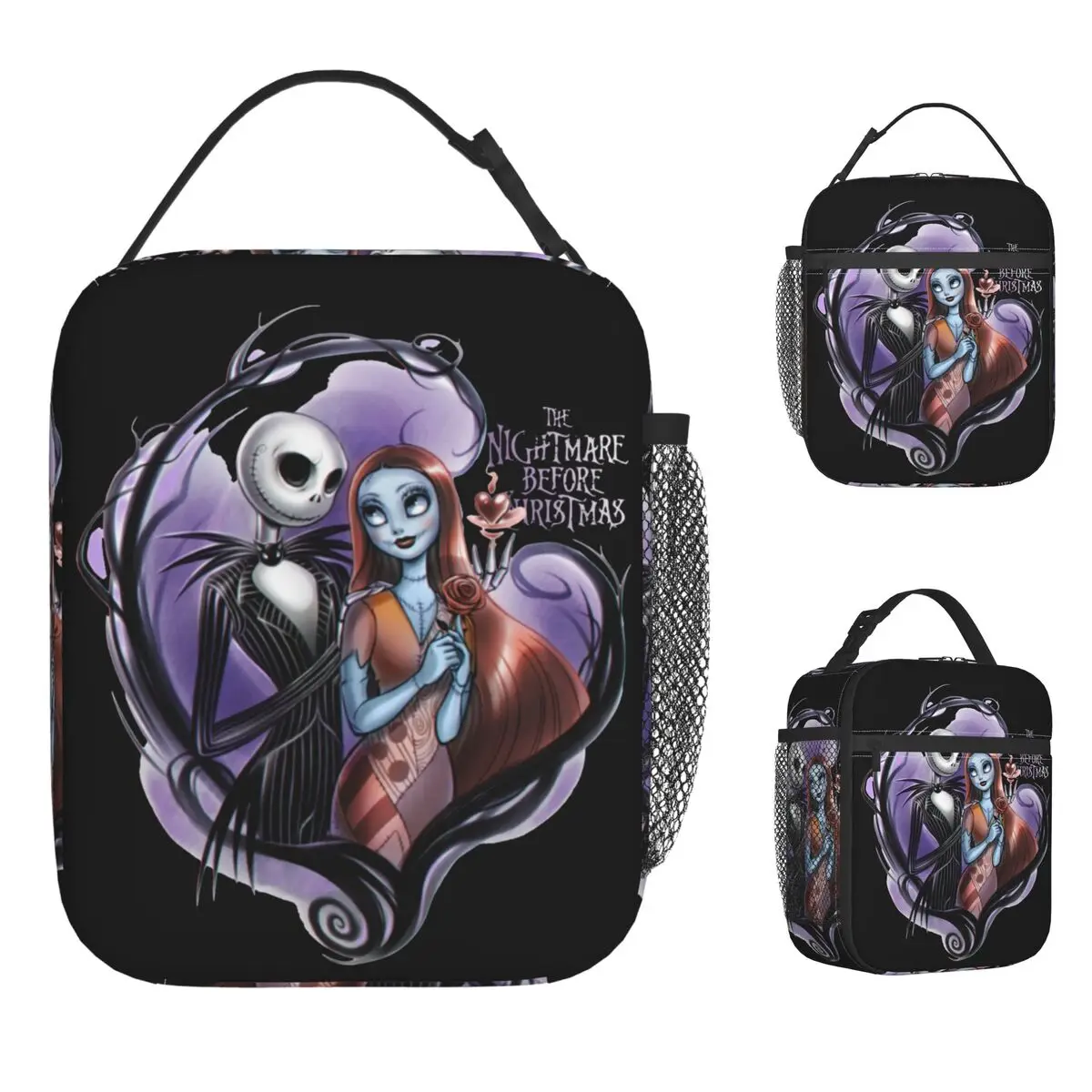 

The Nightmare Before Christmas Insulated Lunch Bag Thermal Bag Meal Container Jack Sally Large Tote Lunch Box Bento Pouch