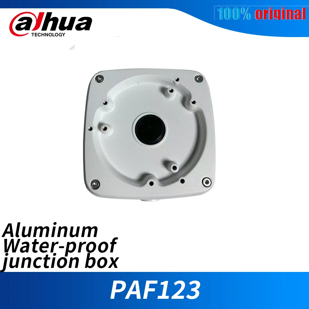 

dahua PFA123 Water-proof Junction Box Neat & Integrated design Material: Aluminum IP66 camera bracket