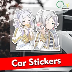 Frieren Anime Girl Chibi Decal Vinyl Scratch Proof Cute Car Stickers Laptop Refrigerator Auto Graphics