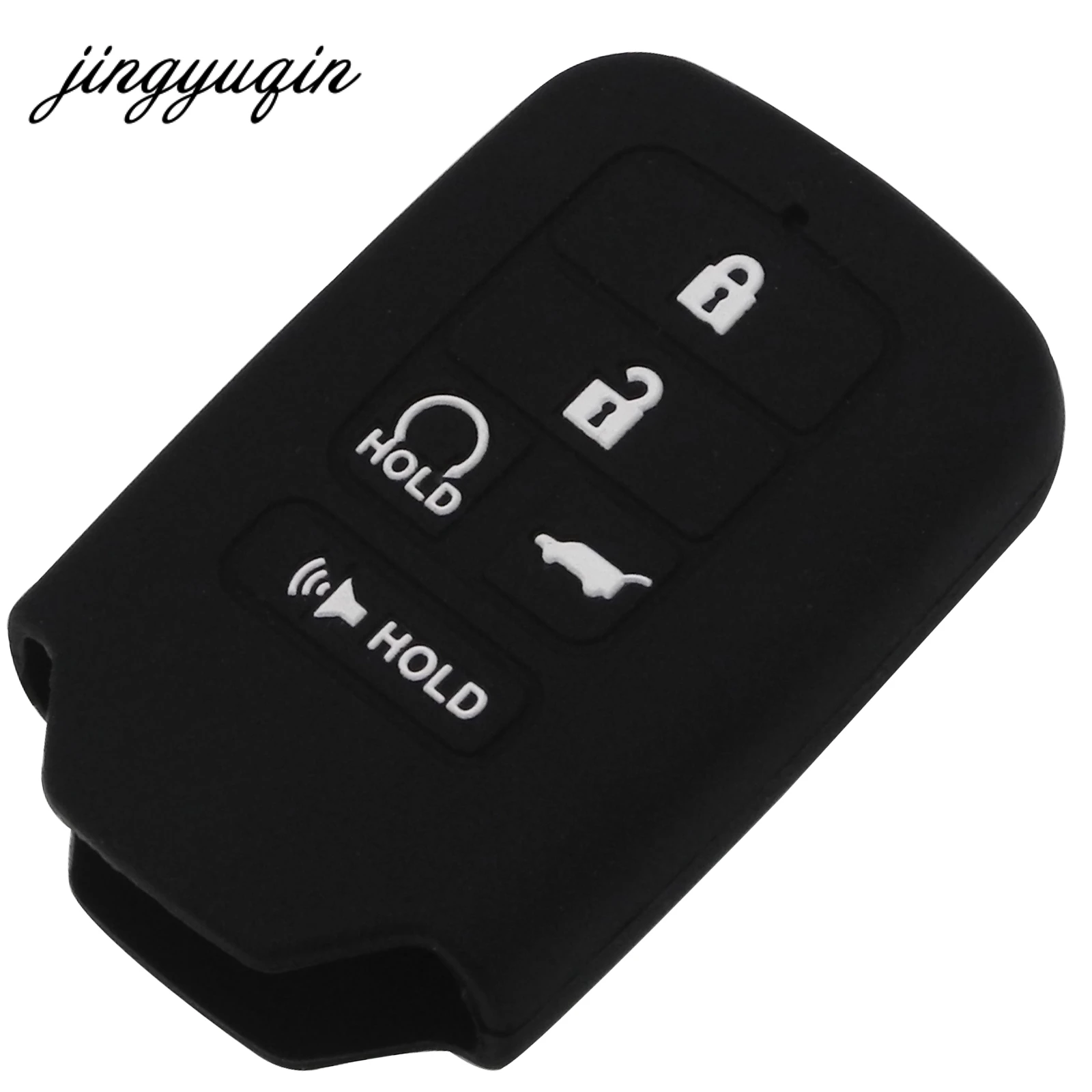 

jingyuqin 30pcs/lot Silicone 5 Buttons Keyless Smart Car Key Fob Case Cover for Honda /Civic /Accord Pilot