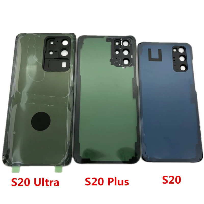 S20 Battery Back Cover For Samsung Galaxy S20 Plus / S20 Ultra G980 G985 3D Glass Panel Rear Door Housing Case Camera Glass Lens