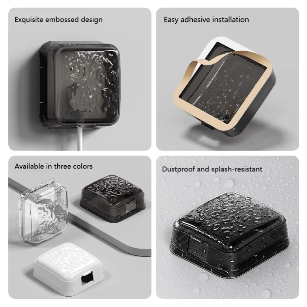 86-type Sockets Waterproof Box Cover Paste Transparent Mounted Splash Proof Box Enclosure Juction Box Wire Junction For Switch