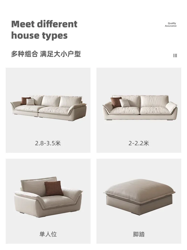 Cotton Linen Cream Style Living Room Medium and Small Apartment Simple Modern Cat Scratching Cloth Sofa