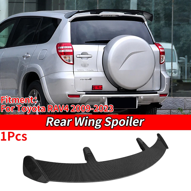 

Modified Car Exterior Accessories Spoiler Fixed Wing SUV Perforated Top Wing Hatchback Sports Tail For Toyota RAV4 2009-2023