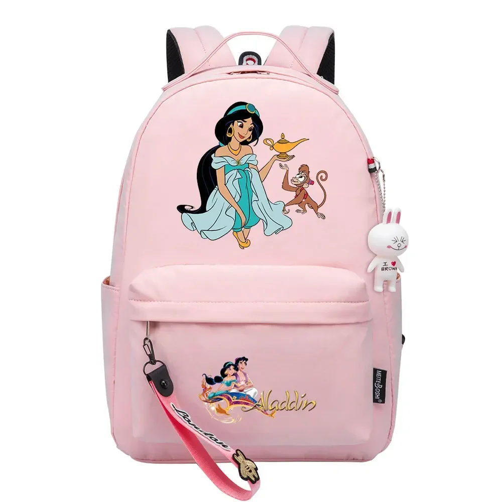 Jasmine Princess Kawaii Boys Girls Kids School Book Bags Women Bagpack Teenagers Canvas Laptop Travel Backpack