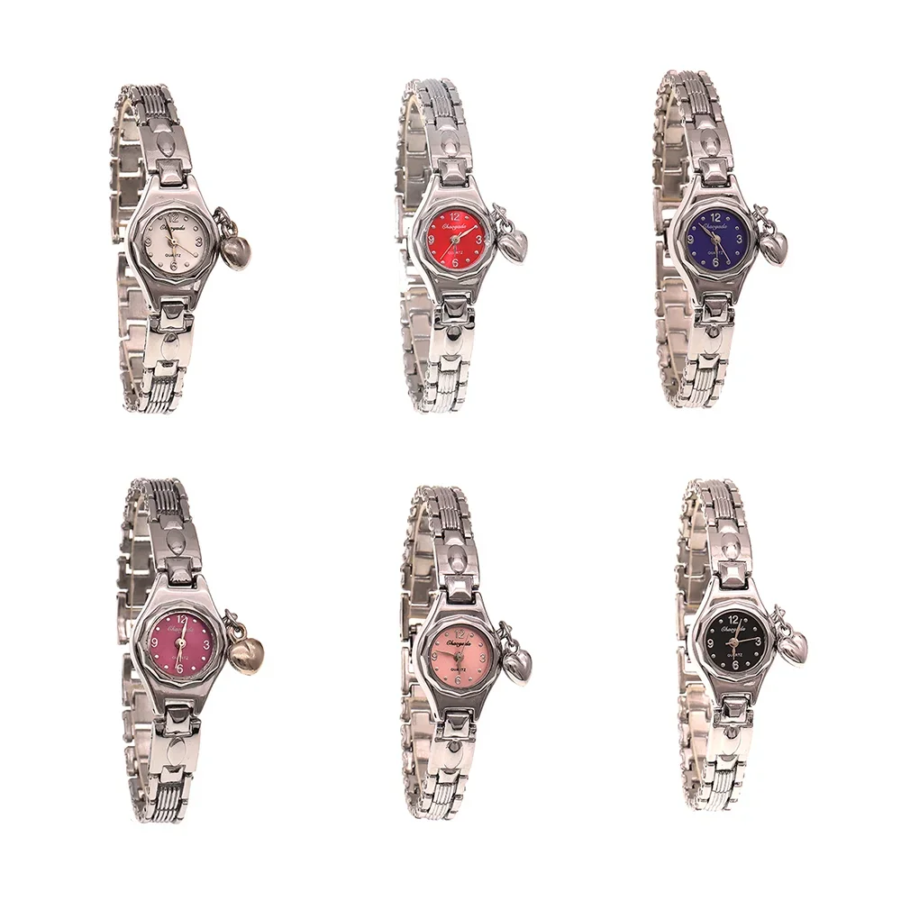 6Pc/Lot Mini Watch Women Bracelet Ultra SlimVintage Wrist, Analog Quartz Bangle Elegant Dress Watch