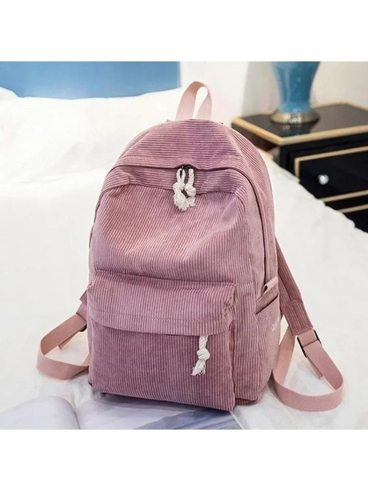 College Wind Light Core Velvet heren- en damesrugzakken Grote capaciteit Casual studentenrugzak Outdoor Trendy Koreaanse editie - afbeelding 2