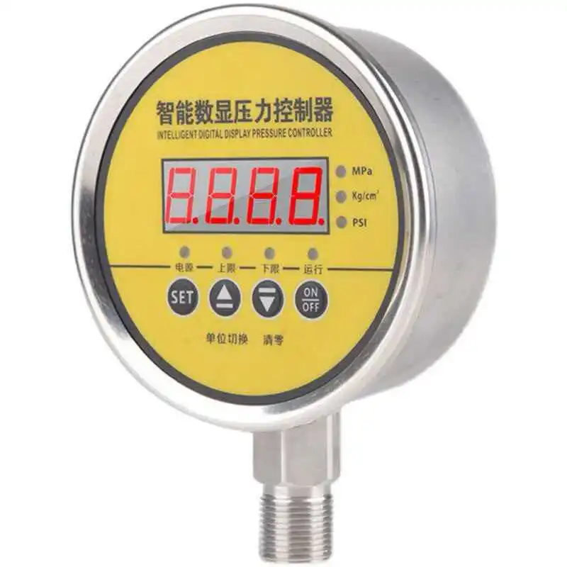 

Stainless Steel Pressure Gauge Shock Resistant Boiler Firefighting Pressure Controller Switch Automatic Air Pressure Sensor