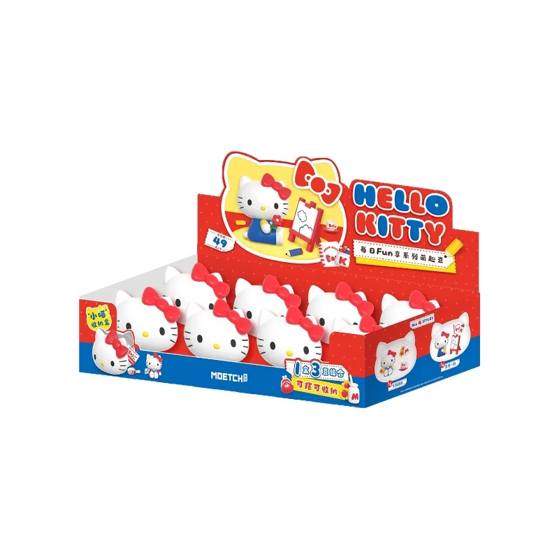 

Moetch Hello Kitty Daily Fun Series Blind Box Toys Cute Grain Hello Kitty Doll Model Toys Collect Ornaments