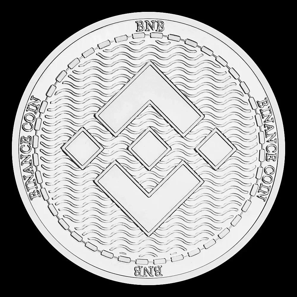 BNB العملة المشفرة المعدنية المادية BNB Binance تذكارية عملة الفضة الذهبي مطلي عملات تذكارية تحصيل هدية #4