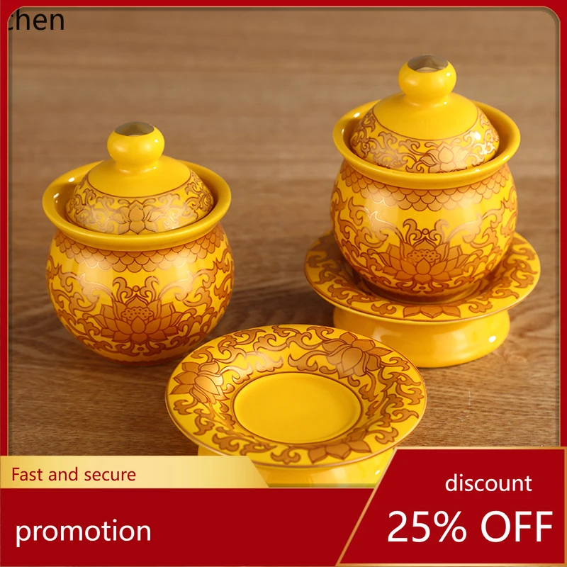 

CZ ceramic ornament, incense burner, water cup, fruit plate, vase, Buddhist utensils, pre-Buddha offering set