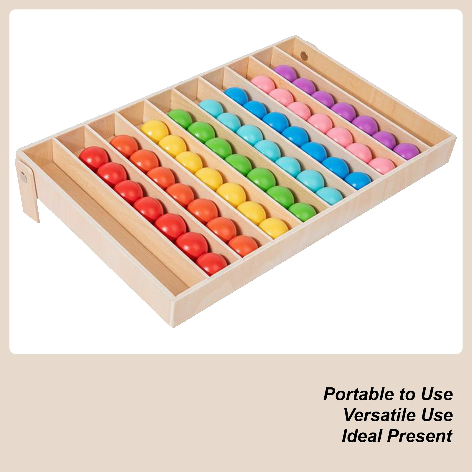Color Matching Toys Color Learning Balls Game Wooden Toddler Educational Toy For Boys Girls Classroom Homeschool Kindergarten