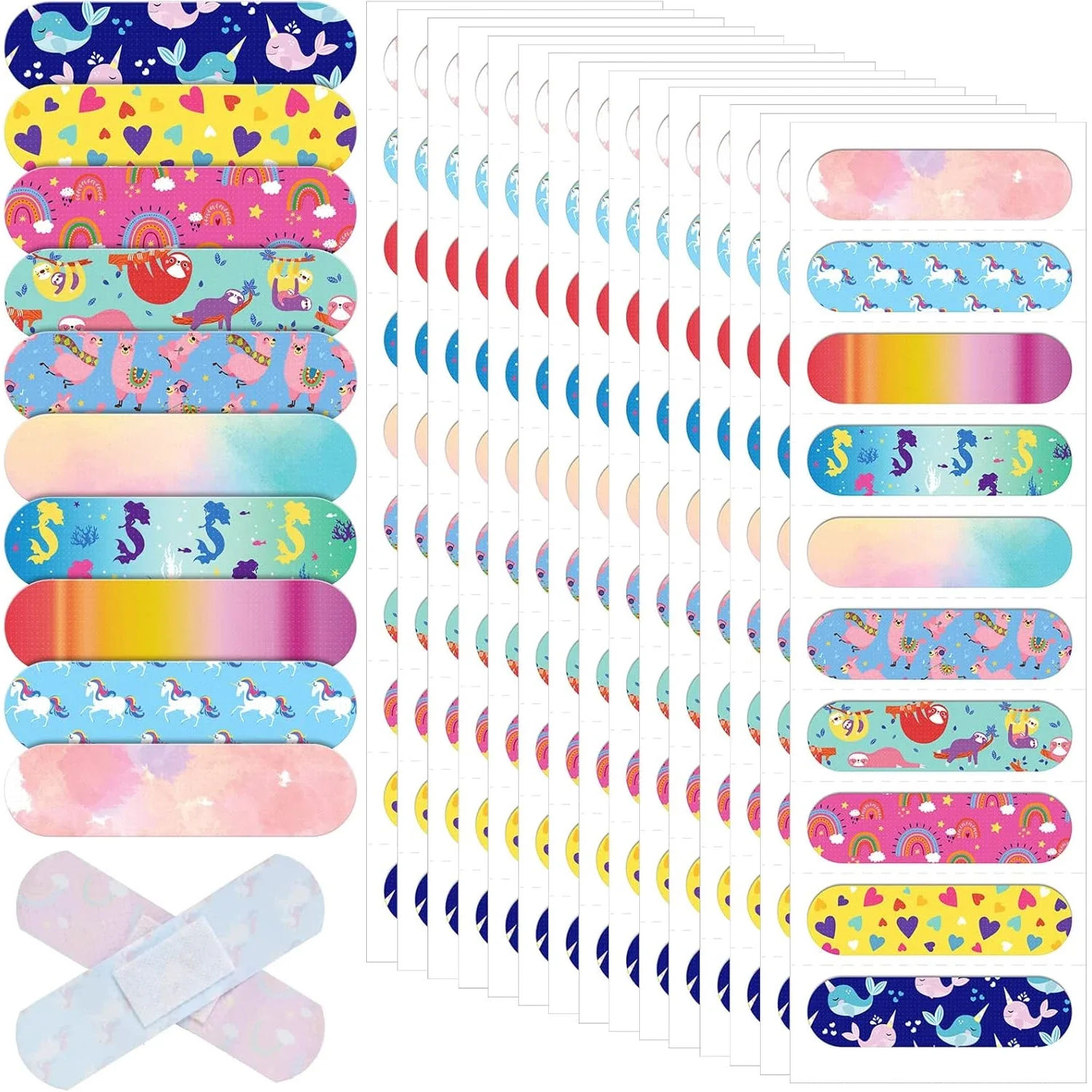 100-120Pcs Cartoon Tier Muster kinder Fangen Blutstillende Patch Erste-Hilfe Kinder Streifen Notfall Kit Wundpflaster patches – Detail 1