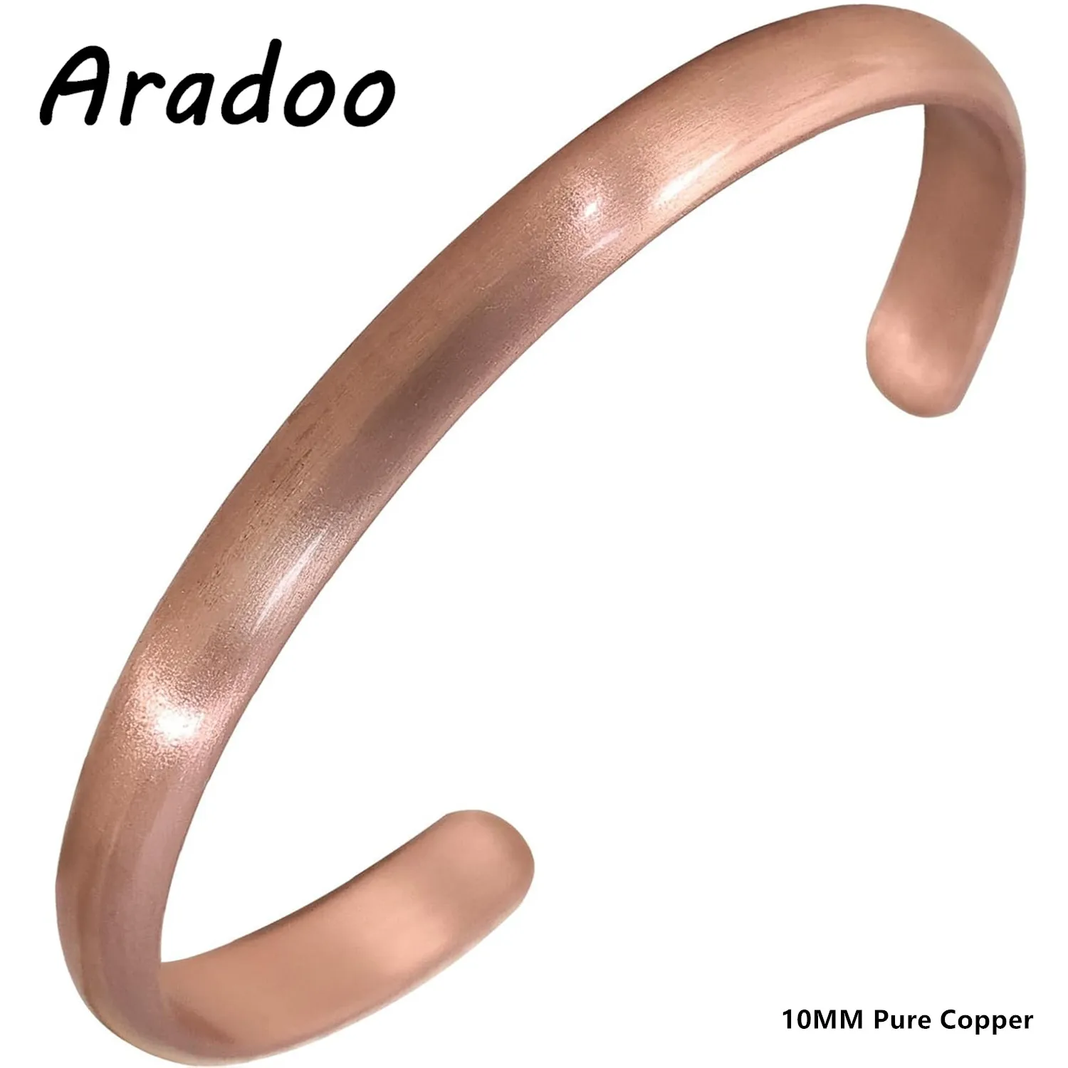 ARADOO Minimalist Plain Solid Pure Copper Cuff Bracelet for Women Men Bangle Jewelry Gifts