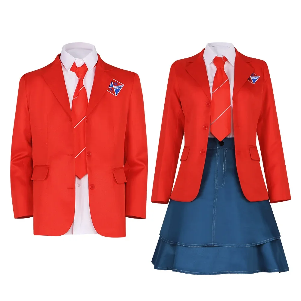 Rebelde Cosplay Costume JK Uniform Women Men High School Student Suits Red Coat Sets Drama Halloween Carnival Party Outfits