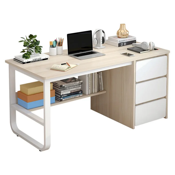 Wholesaler Simple Design Wooden Home Office Study Table Desk with storage drawers for student home office computer desk