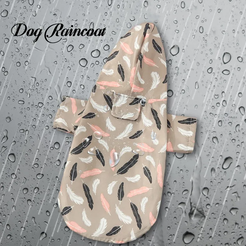 New Pet Dog Hooded Raincoats Summer Outdoor Dogs Rain Coat Waterproof Jackets For Small Dogs Puppy Raincoat Pet Supplies S-XL