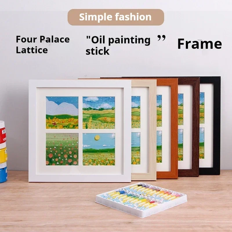 DIY Square Photo Frame Versatile 4-Grid & 9-Grid Display Frame Elegant Stylish Picture Frame for Home Decor Family Photo Frames