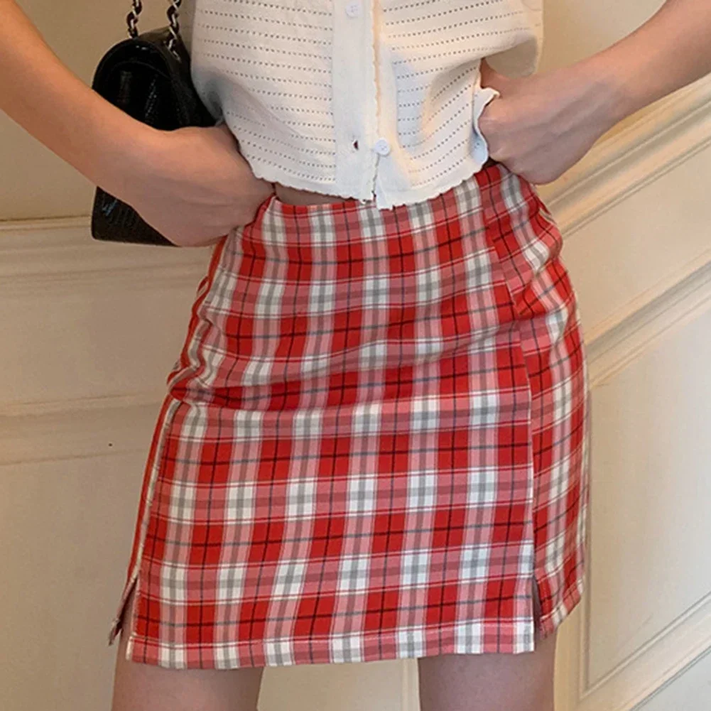 Plaid Women Mini Skirt Summer A-Line Female Pleated Casual High Waist Women Girls Short Streetwear Student Skirts