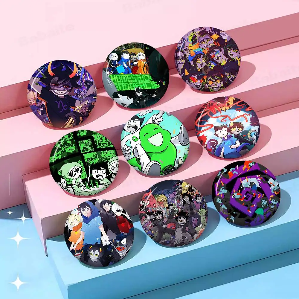 Popular Internet Anime H-Homestuck Soft Button Pin Bright Printed Icon Gift For Friends Badge Collar Brooch Lapel Pin Metal