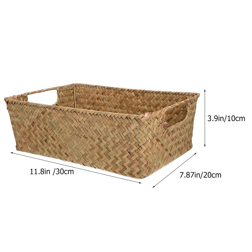 Straw Bread Basket Kitchen Fruit Bowls Decoration Storage Containers Bins Accessories