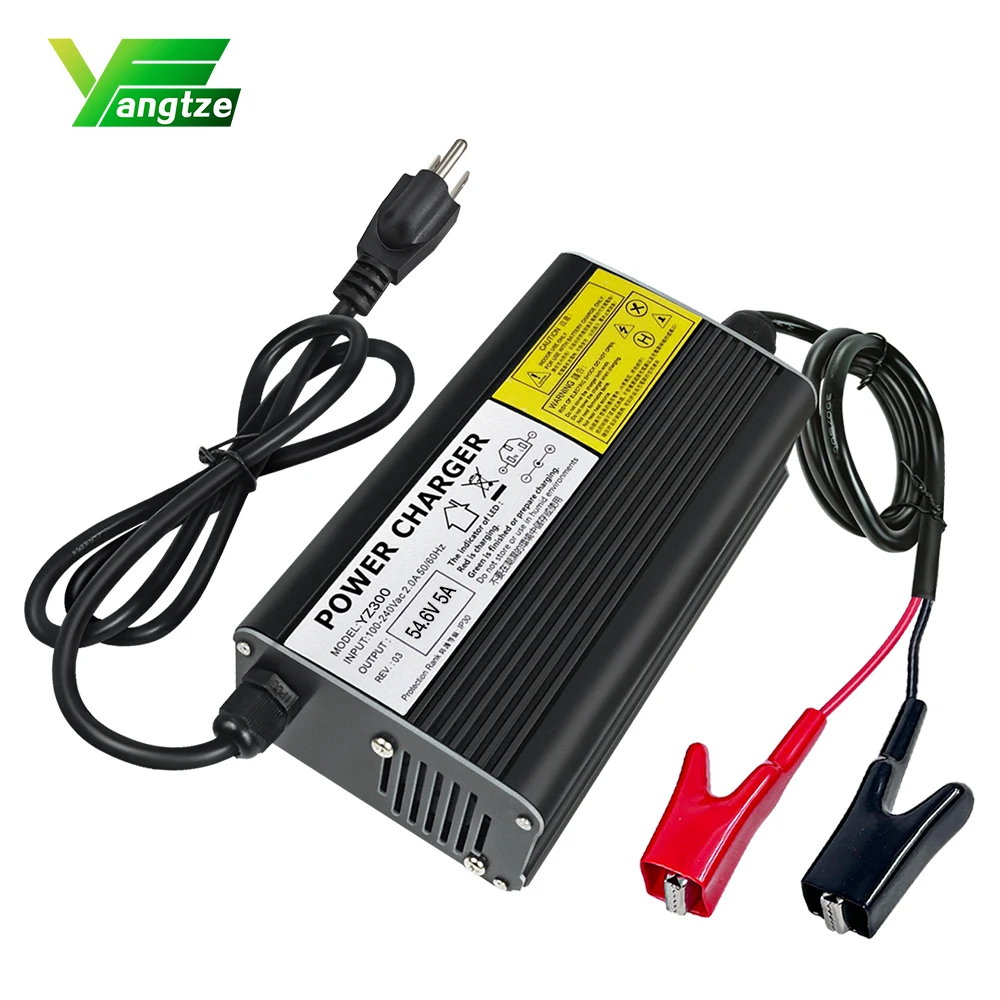 Yangtze 63V 5A lithium battery charger smart charger 15S lithium battery pack scooter power tool universal with cooling fans