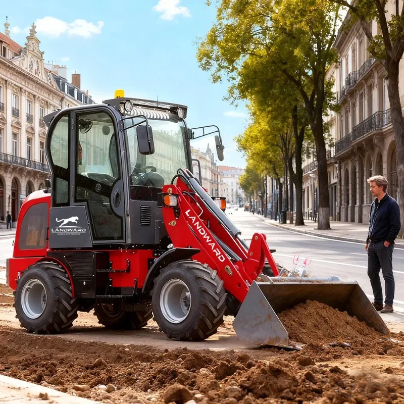 Landward Wheel Loader CE Euro 5 Yunnei/Kubota Engine 4x4 Compact Loader New W810 Agricultural Machinery Loader  For Sale
