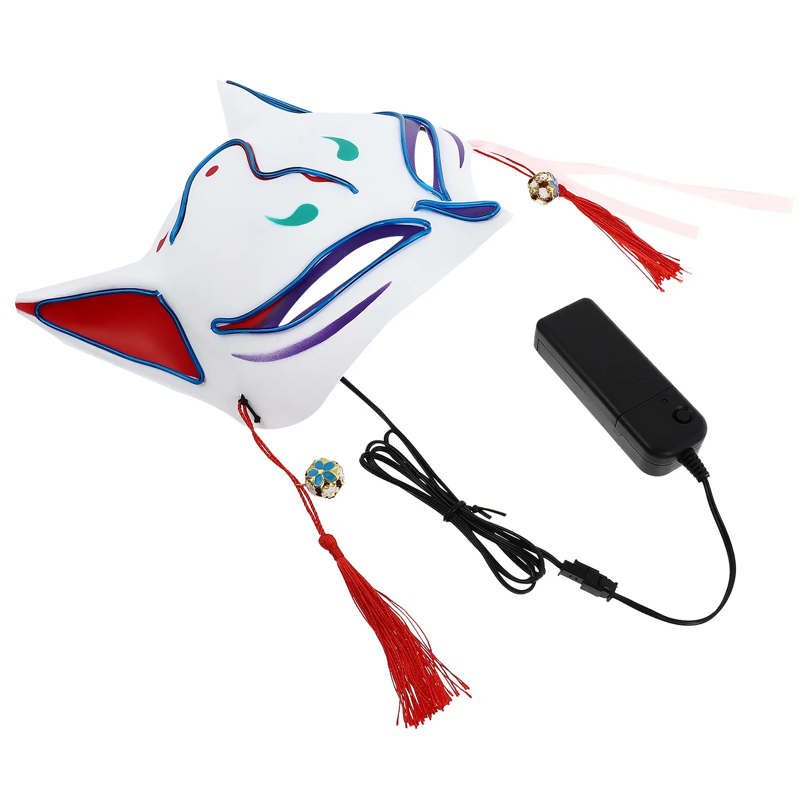 

1Pcs Luminous Fox Mask Creative Design Halloween Glow Mask for Party Bar Stage Event Cosplay Fancy Night Celebration Accessory