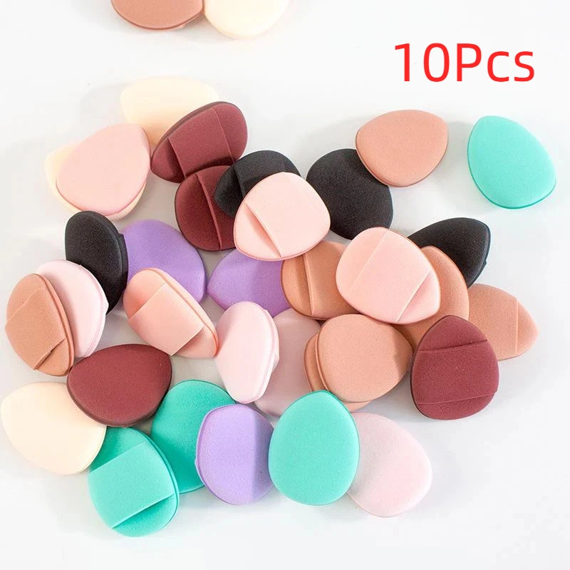 Mini-Finger-Puderquasten, 10 Stück, latexfrei, Taschenformat, Luftkissen-Puderquasten für Make-up-Nachbesserungen im Freien – Detail 1