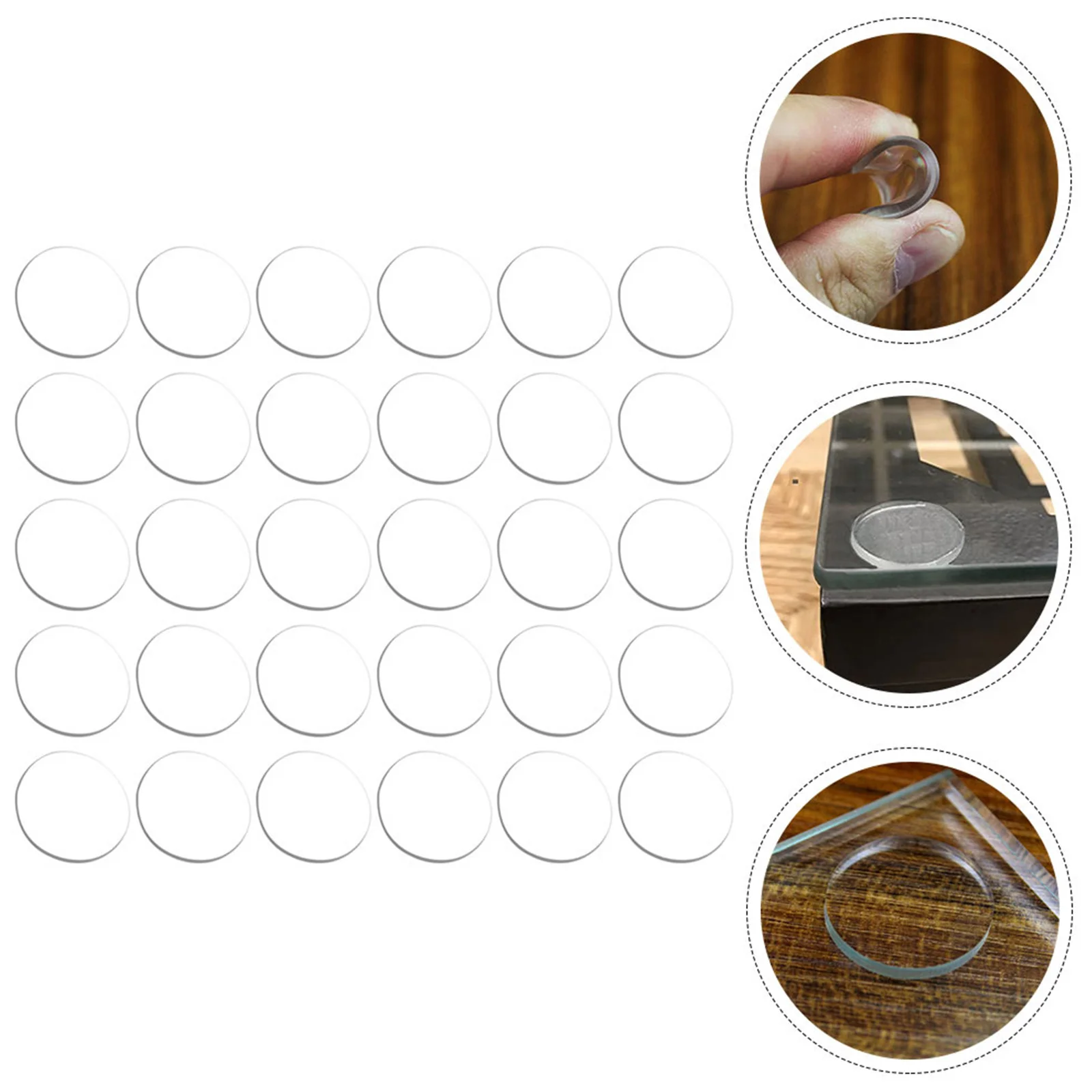 

12Pcs Clear Rubber Bumpers Suction Cup Washer Glass Table Spacer Anti-Slide Pads Furniture Countertop Stabilizer Pad